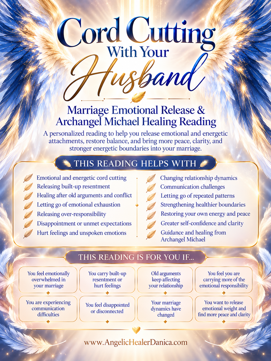Cord Cutting With Your Husband. Marriage Emotional Release & Archangel Michael Healing Reading