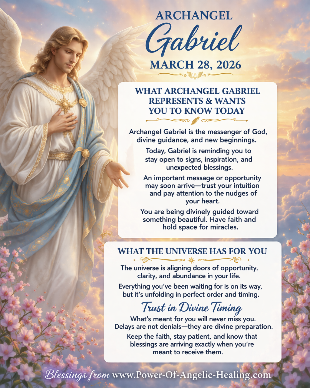 🌟 Archangel Gabriel Message for March 28, 2026