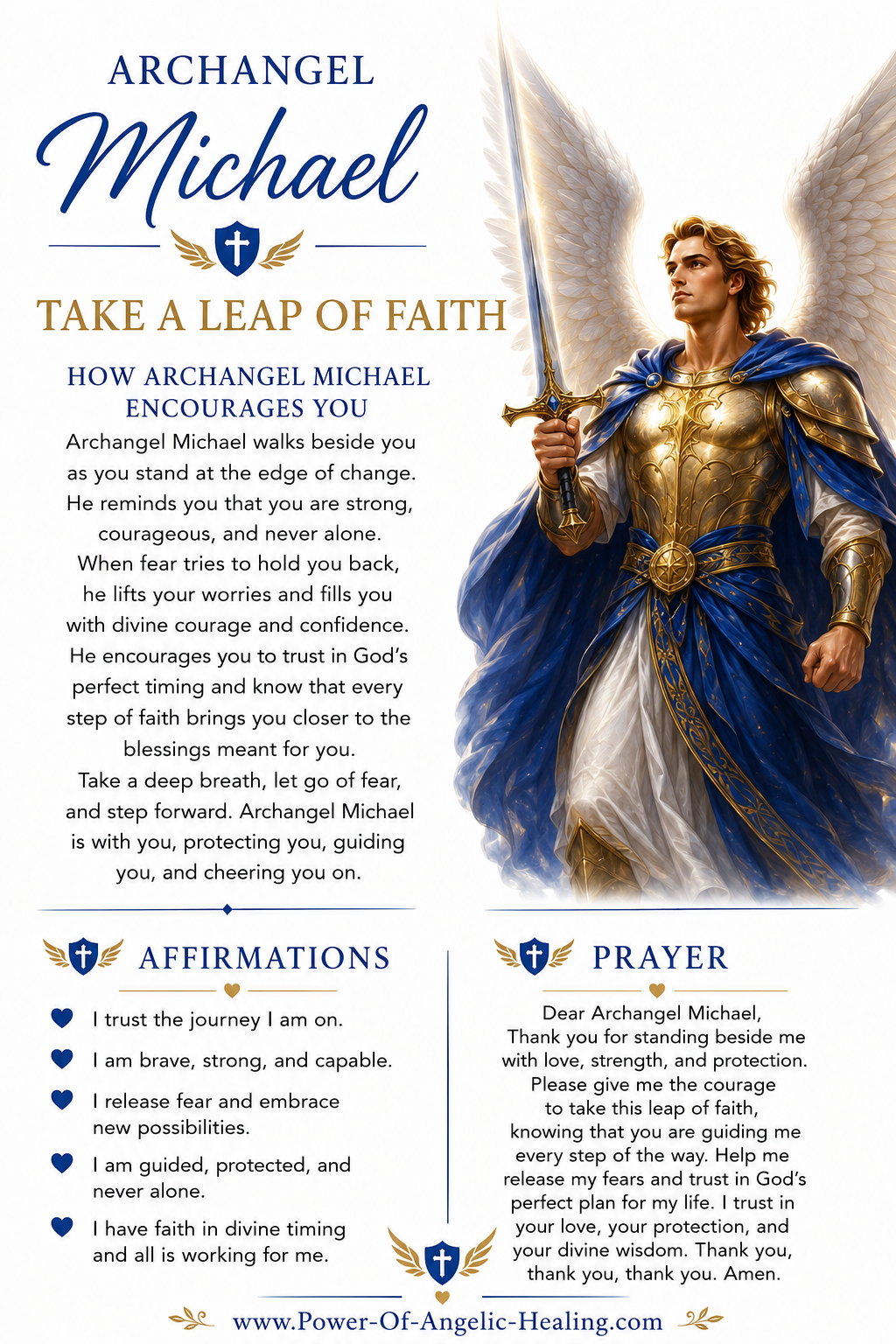 Take a Leap of Faith with Archangel Michael. Trust God’s Guidance and Step Forward with Courage