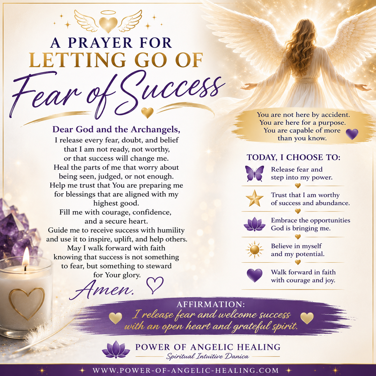 Letting Go of the Fear of Success: A Prayer to Embrace the Life God Has Prepared for You