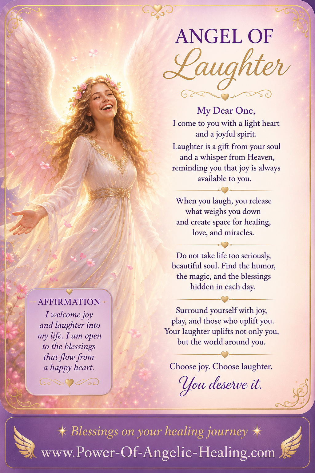 Angel of Laughter: A Divine Reminder to Welcome More Joy Into Your Life