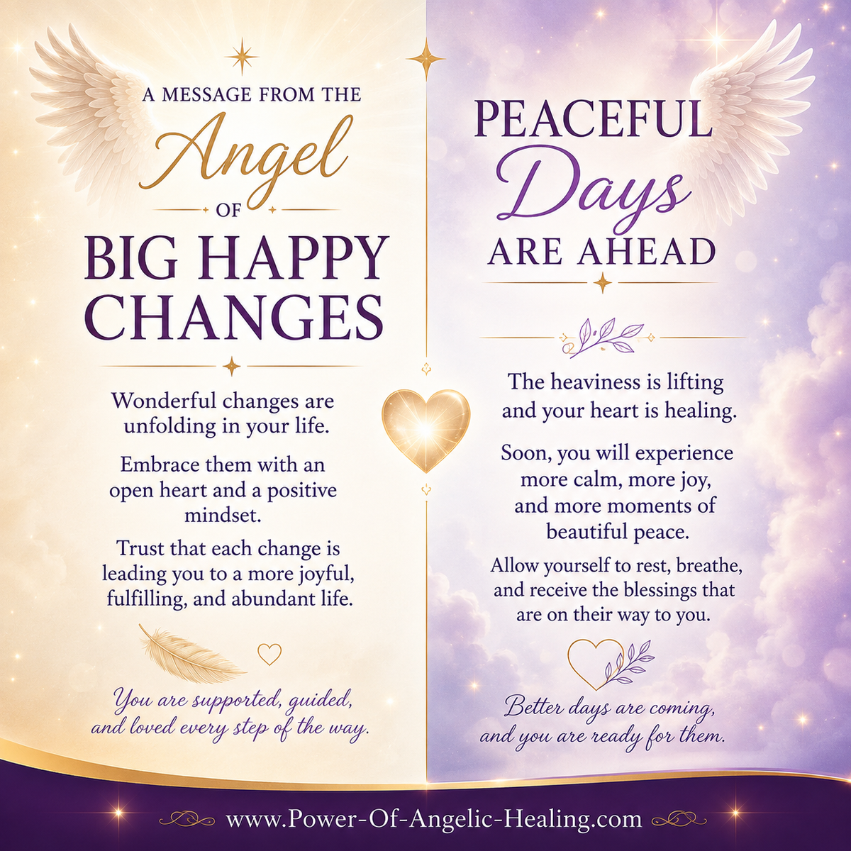 Big Happy Changes Are Coming & Peaceful Days Are Ahead
