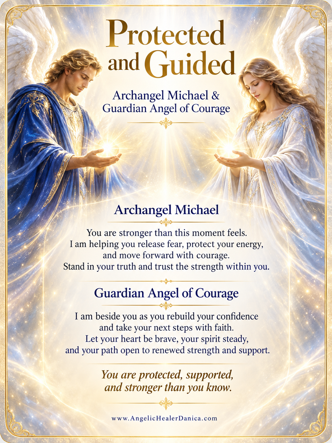 Protected and Guided: A Message from Archangel Michael & Your Guardian Angel of Courage