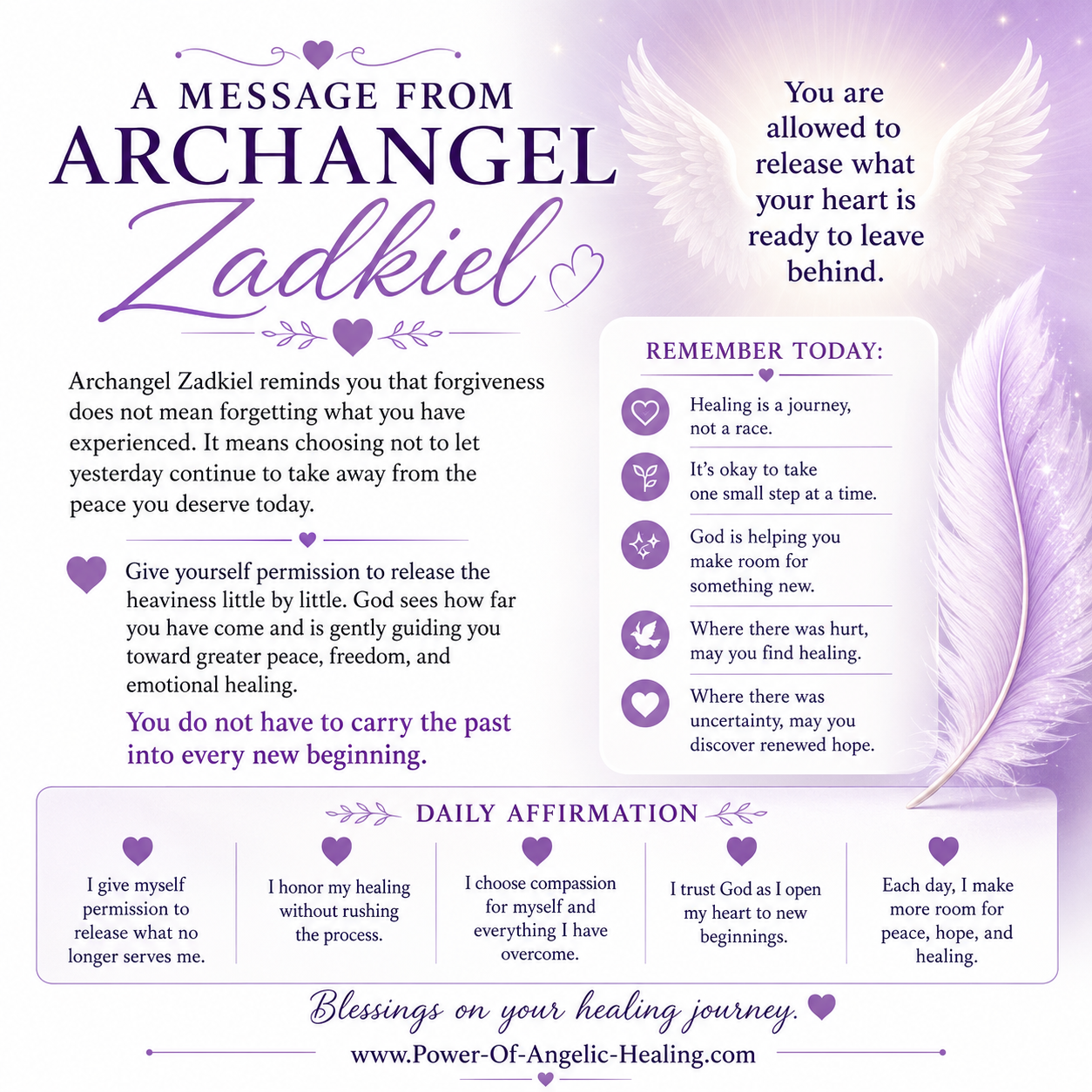 A Message From Archangel Zadkiel: Finding Peace Through Letting Go