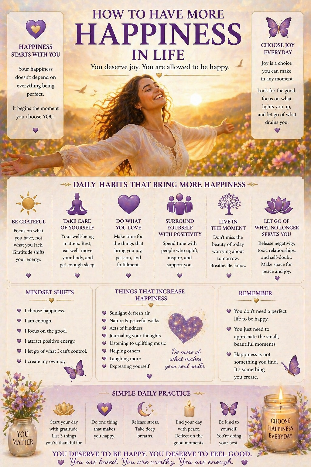 ✨ How to Have More Happiness in Life ✨  A Gentle, Realistic Way to Feel More Joy—Without Forcing It