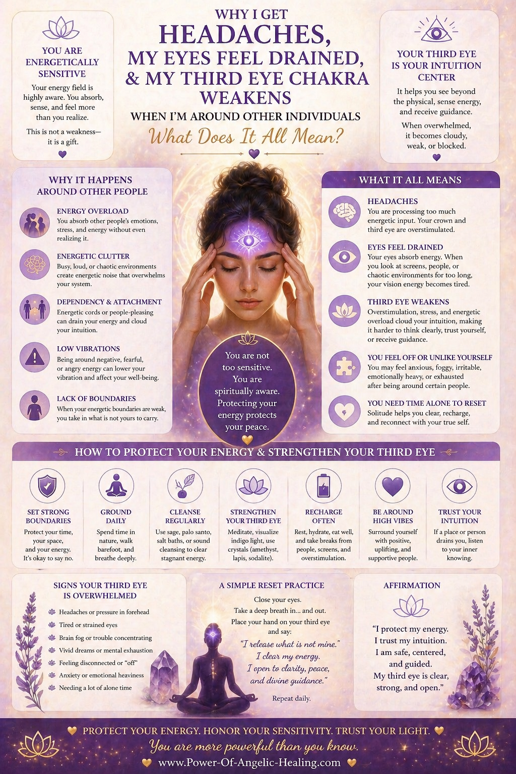 ✨ Why You Get Headaches, Eye Fatigue & Feel Your Third Eye Weaken Around Others ✨