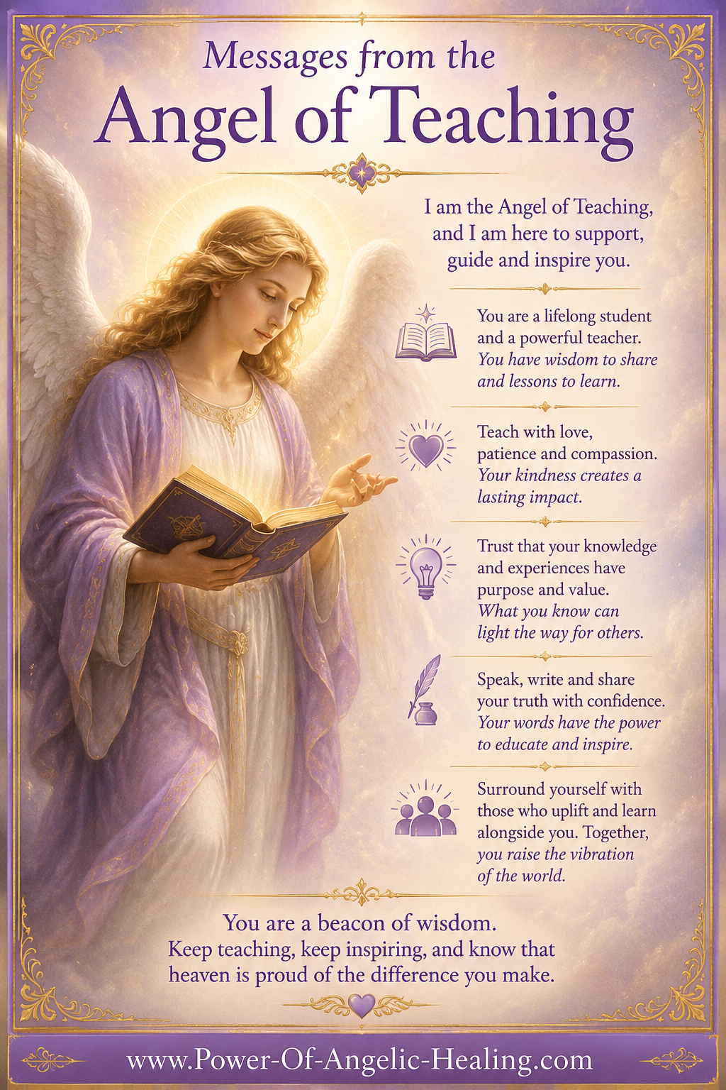 Messages from the Angel of Teaching  A Gentle Reminder That Your Wisdom Has Purpose
