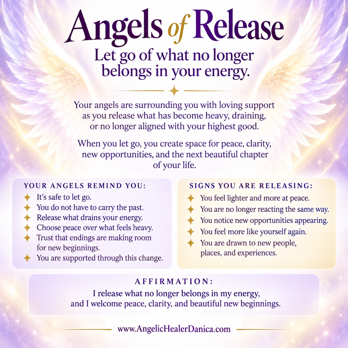 Angels of Release: Let Go of What No Longer Belongs in Your Energy