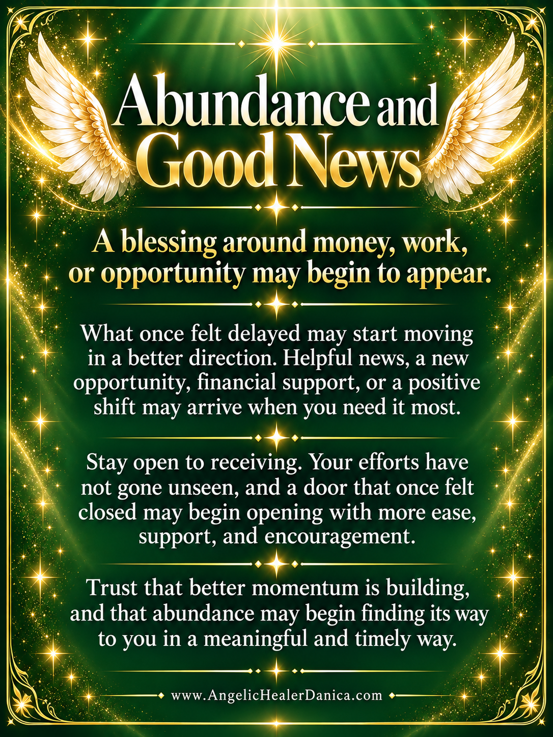 ✨ Abundance & Good News — A Blessing May Be Coming Your Way!