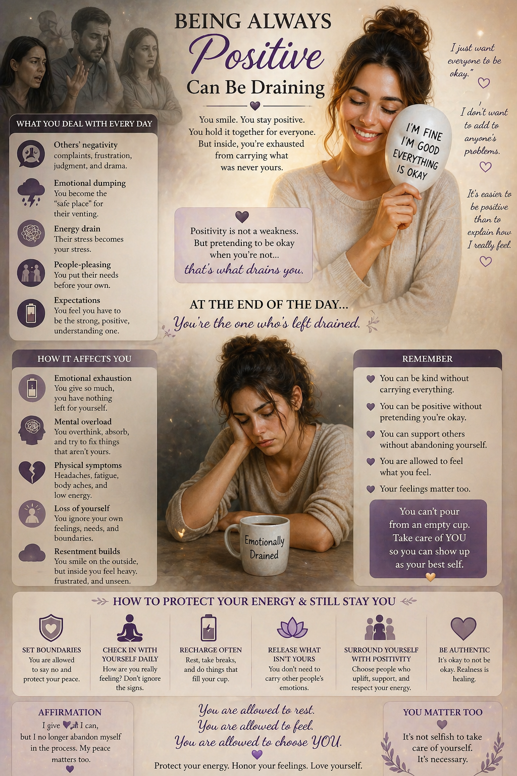 ✨ Being “Always Positive” Can Be Draining — Here’s Why ✨