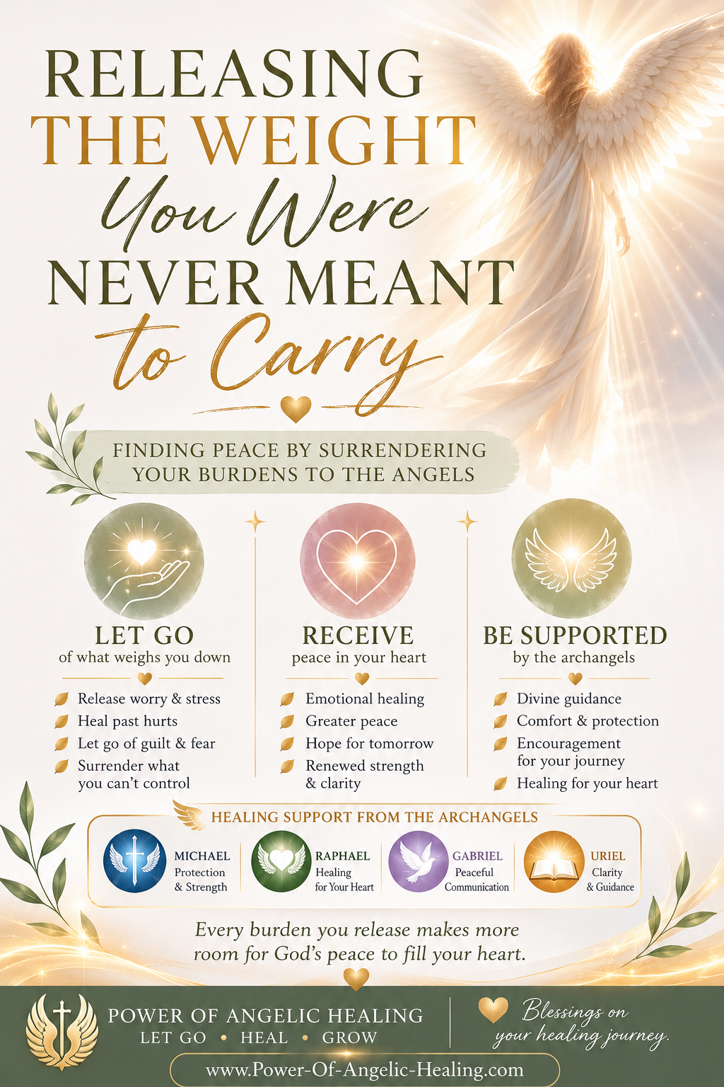 Releasing the Weight You Were Never Meant to Carry. Finding Peace by Surrendering Your Burdens to God.