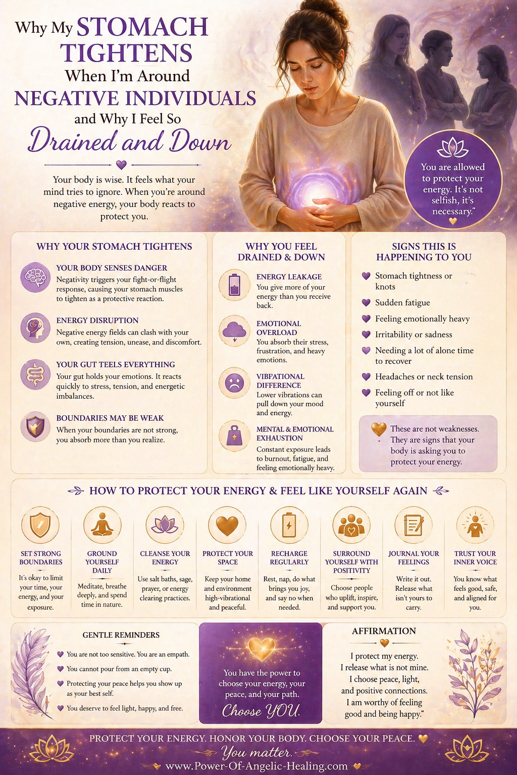 ✨ Why Your Stomach Tightens Around Negative Individuals — And Why You Feel Drained & Down ✨