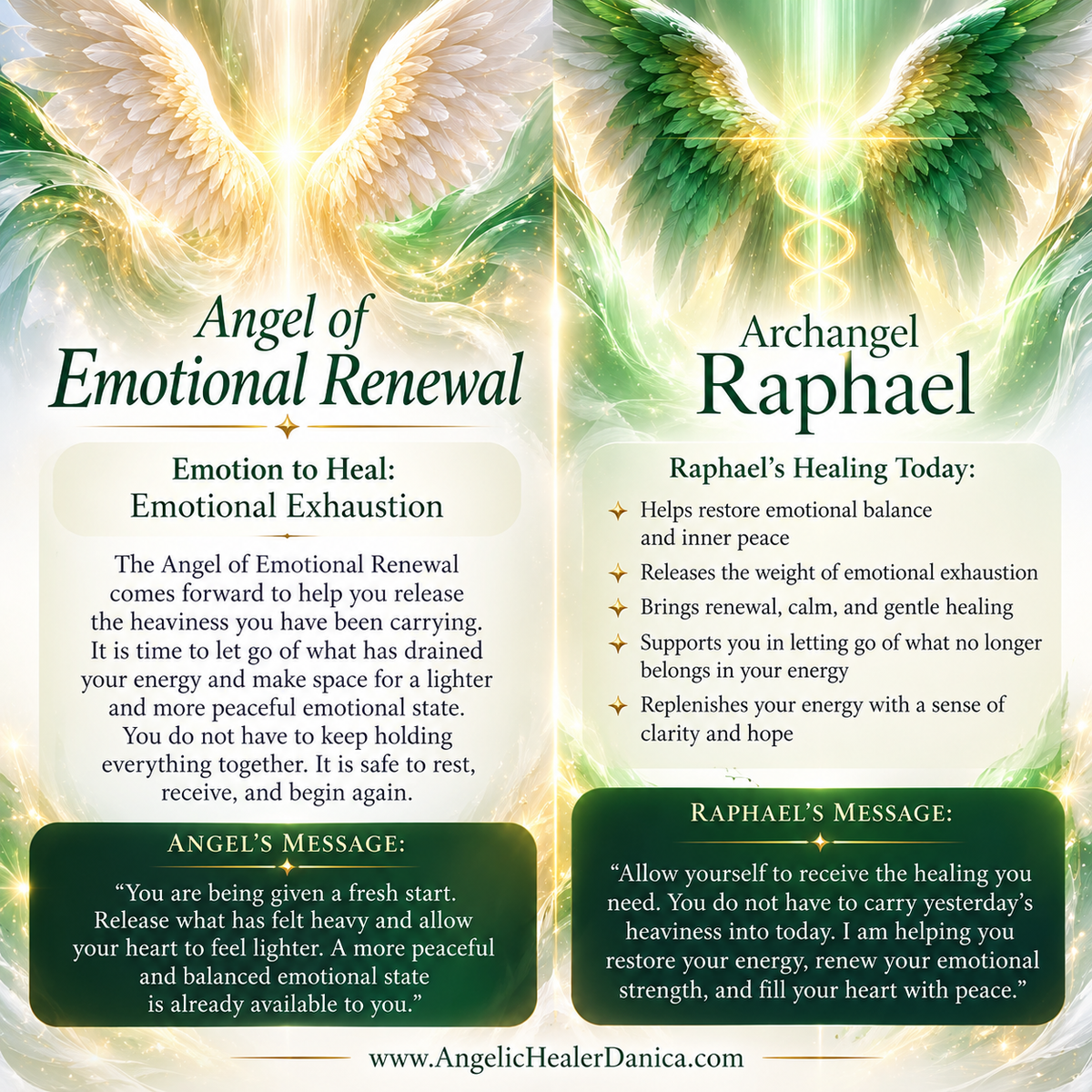 Angel of Emotional Renewal & Archangel Raphael: Healing Emotional Exhaustion