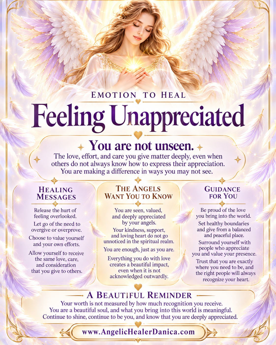 Emotion to Heal: Feeling Unappreciated. A Loving Reminder From the Angels That Your Worth Is Not Measured by How Much Recognition You Receive
