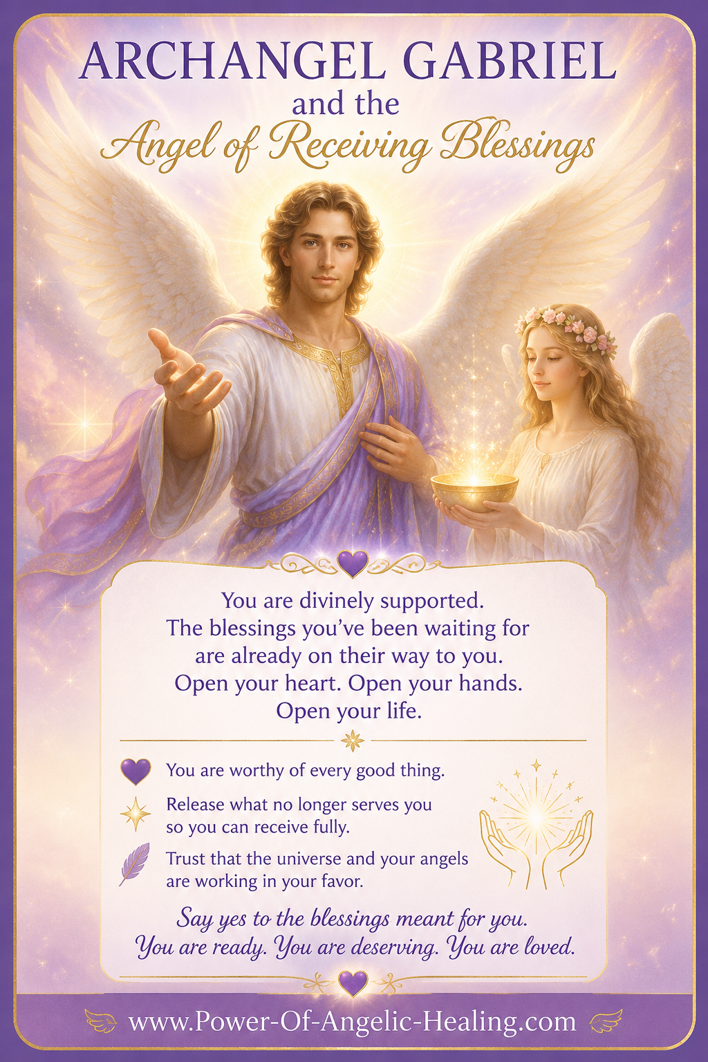 Archangel Gabriel and the Angel of Receiving Blessings👼Opening Your Heart to Divine Support and Abundance