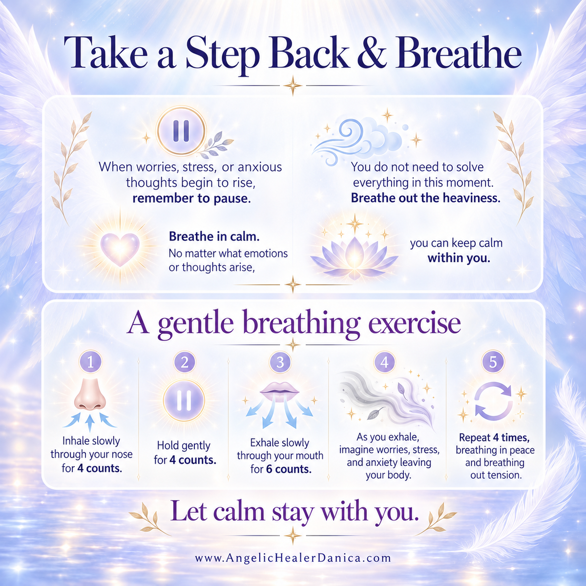 Take a Step Back & Breathe: A Gentle Practice for Releasing Worry, Stress & Anxious Thoughts