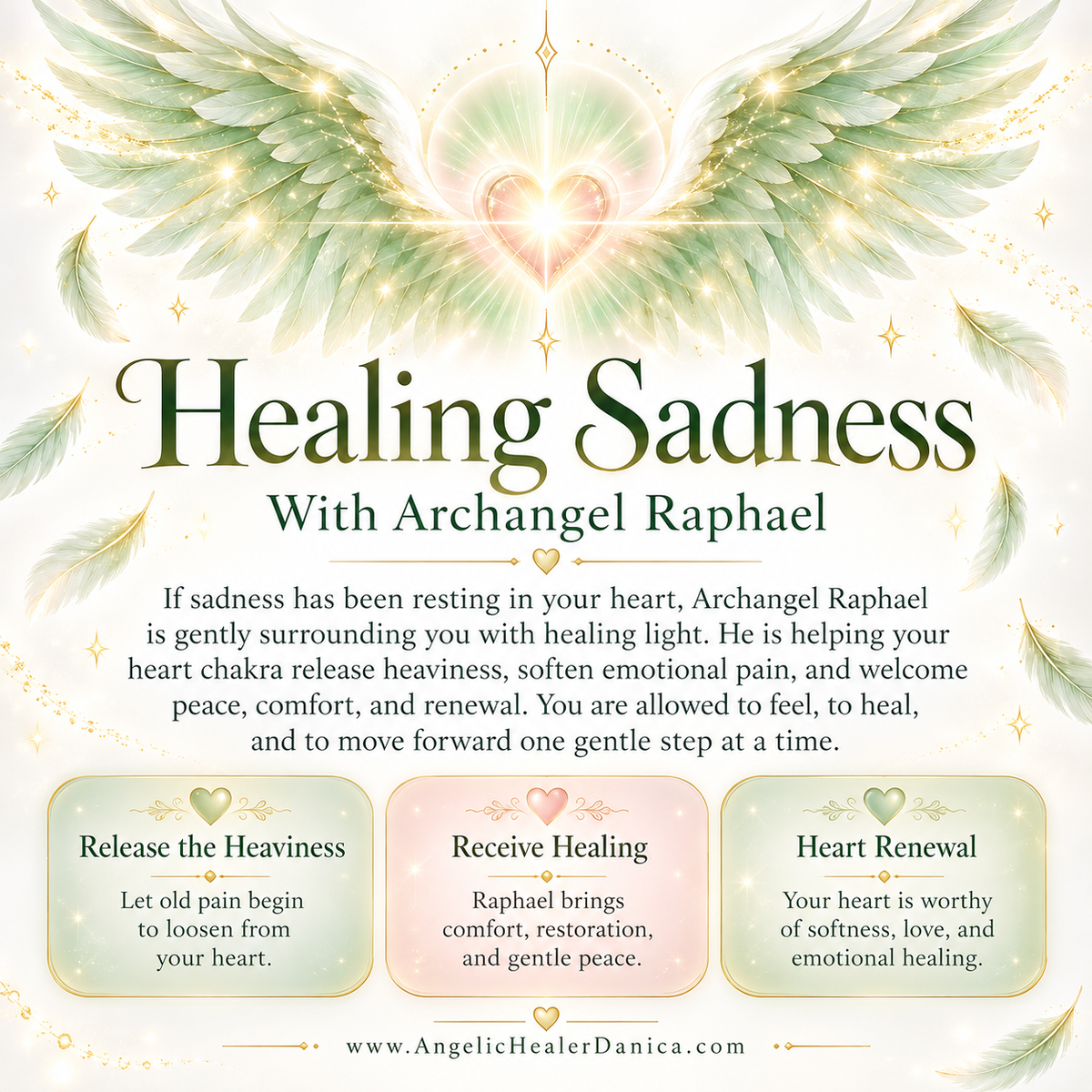 Healing Sadness With Archangel Raphael. Gentle Heart Chakra Healing for Emotional Heaviness, Comfort, and Renewal