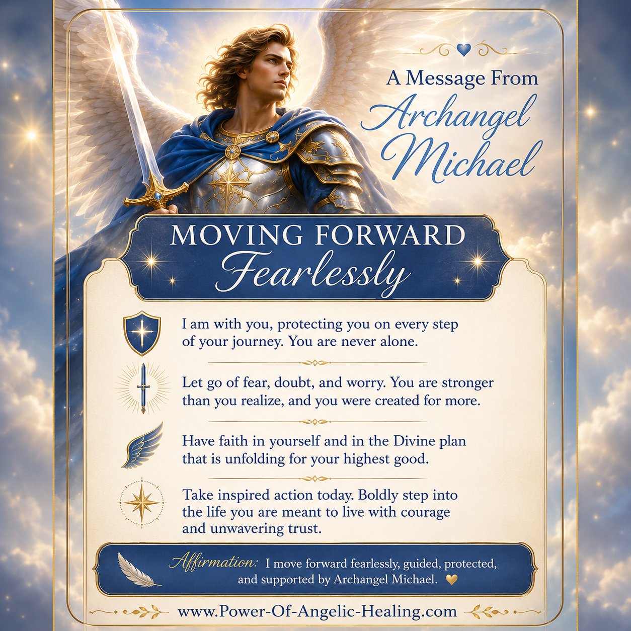 🛡️ Moving Forward Fearlessly. A Message From Archangel Michael