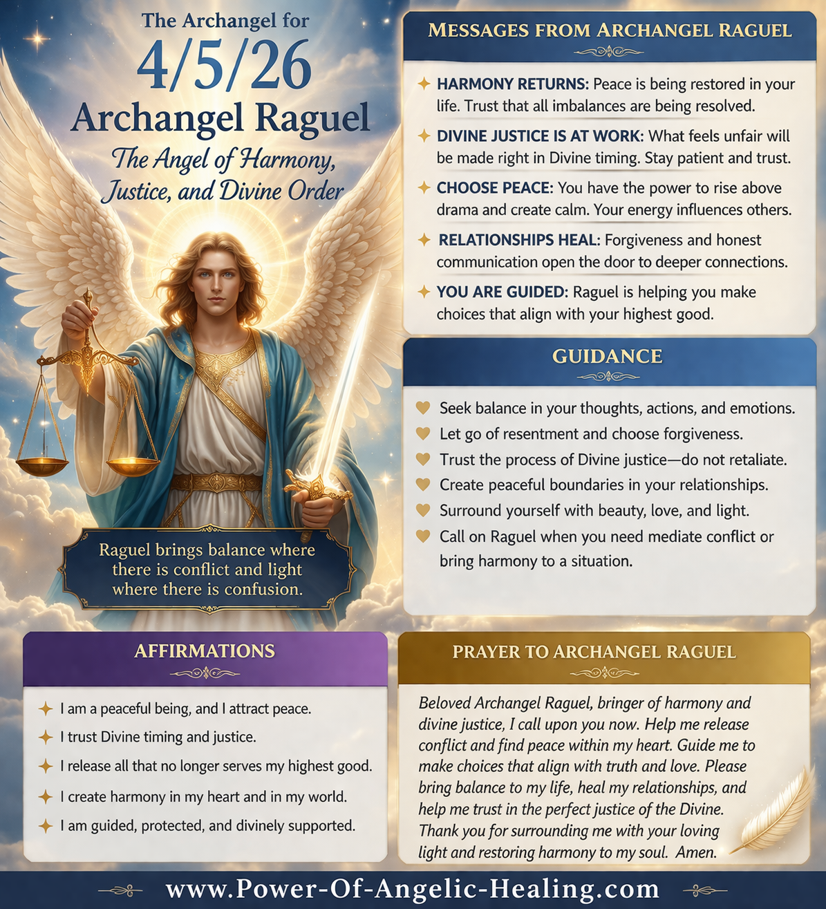 ✨ Archangel Raguel Message for April 5, 2026