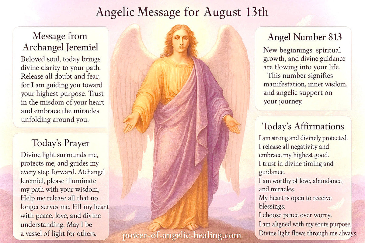 Angelic message to August 13th.