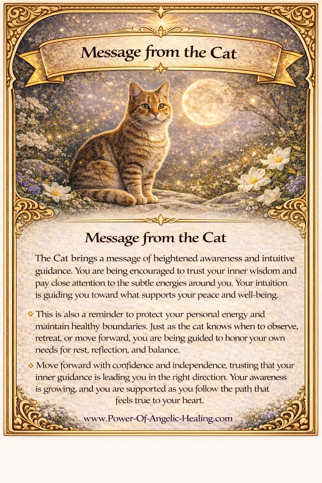 Cat Symbol of Spiritual Awareness & Protection