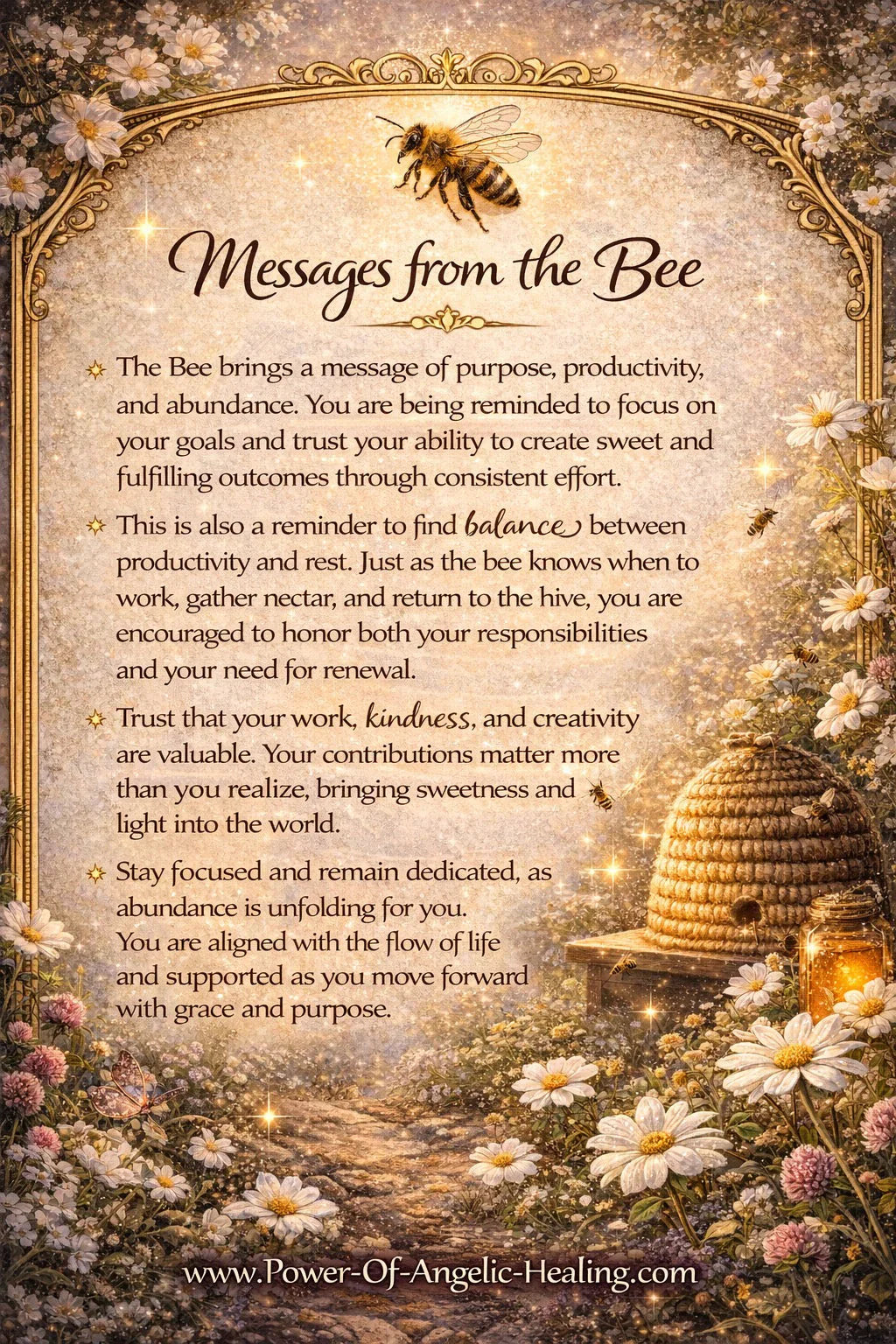 🐝Bee🐝 Symbol of Purpose & Abundance.