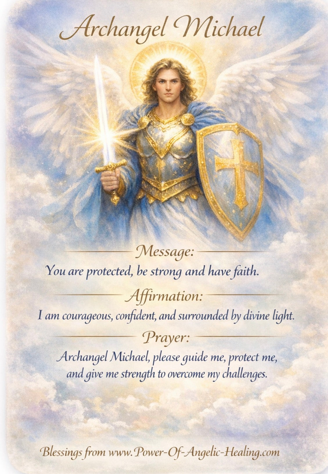✨ Message from Archangel Michael  Protection • Strength • Energetic Clarity