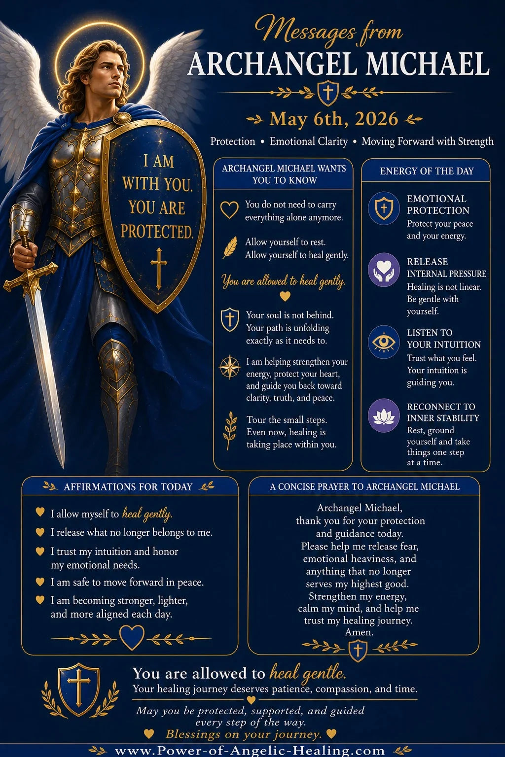 Archangel Michael Guidance for May 6th, 2026  Energy of the Day • Protection • Emotional Clarity • Moving Forward with Strength