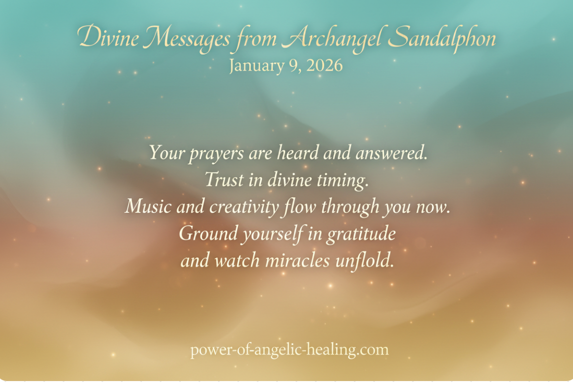 Beloved soul, on this sacred day of January 9, 2026, the heavens open to shower you with divine blessings and celestial guidance. This is a powerful day for spiritual awakening, deep healing, and connecting with the angelic realm.