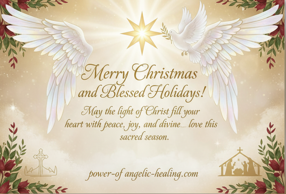 Merry Christmas and Blessed Holidays! May the light of Christ fill your heart with peace, joy, and divine love this sacred season.