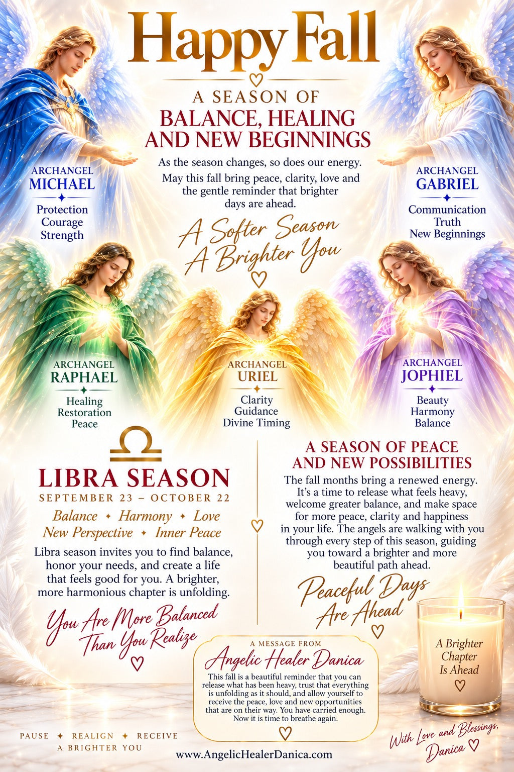 Fall brings a softer energy, renewed hope and guidance from the Archangels.