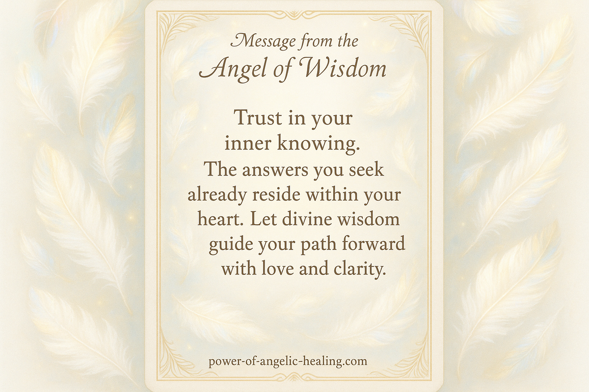 Message from Angel of wisdom.