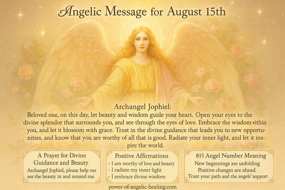 Angelic message for August 15th.