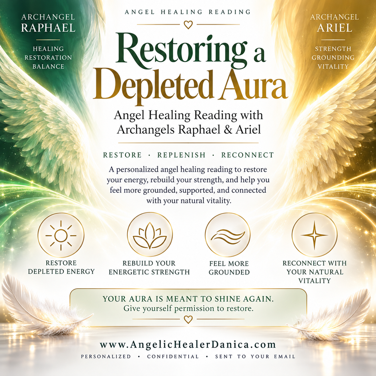 Restoring a Depleted Aura. Angel Healing Reading with Archangels Raphael & Ariel