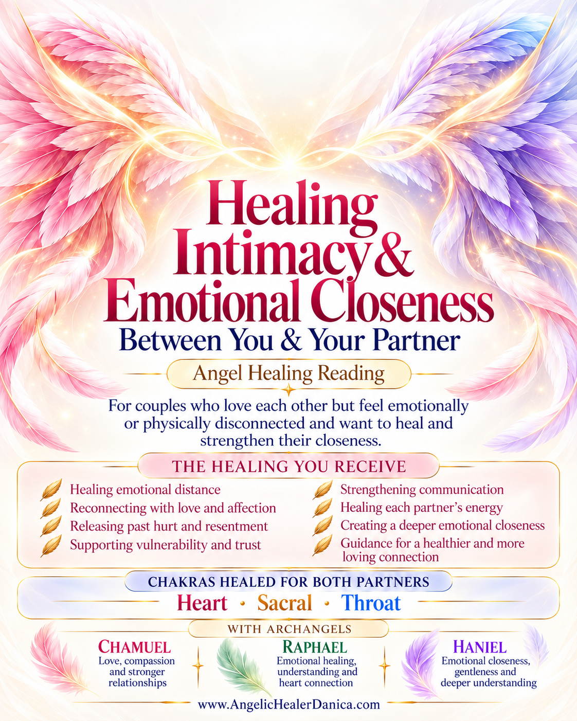 Healing Intimacy & Emotional Closeness Between You &amp; Your Partner. Angel Relationship Healing Reading With Archangels Chamuel • Raphael • Haniel