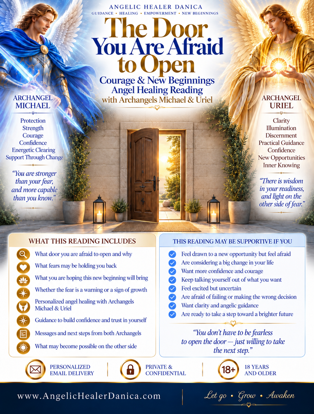 The Door You Are Afraid to Open. Courage &amp; New Beginnings Angel Healing Reading with Archangels Michael &amp; Uriel