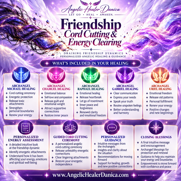 Friendship Cord Cutting & Energy Clearing. Archangel Michael Cord Cutting & Angelic Healing Reading for Draining Friendships, Emotional Attachments & Healthy Boundaries