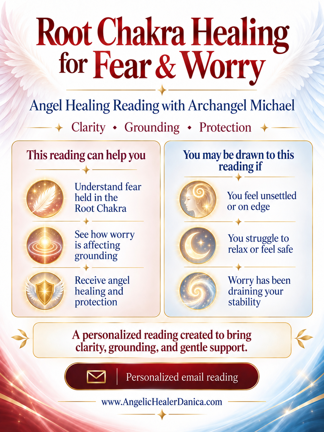 Root Chakra Healing for Fear &amp;  Worry. Angel Healing Reading with Archangel Michael