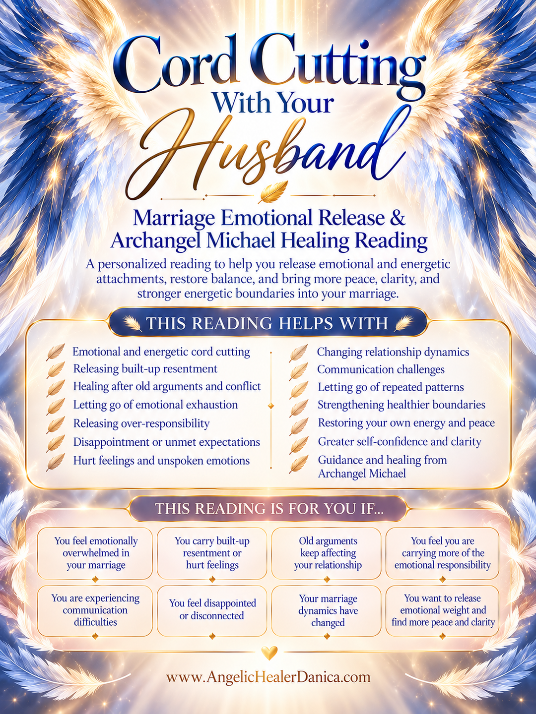 Cord Cutting With Your Husband. Marriage Emotional Release &amp; Archangel Michael Healing Reading