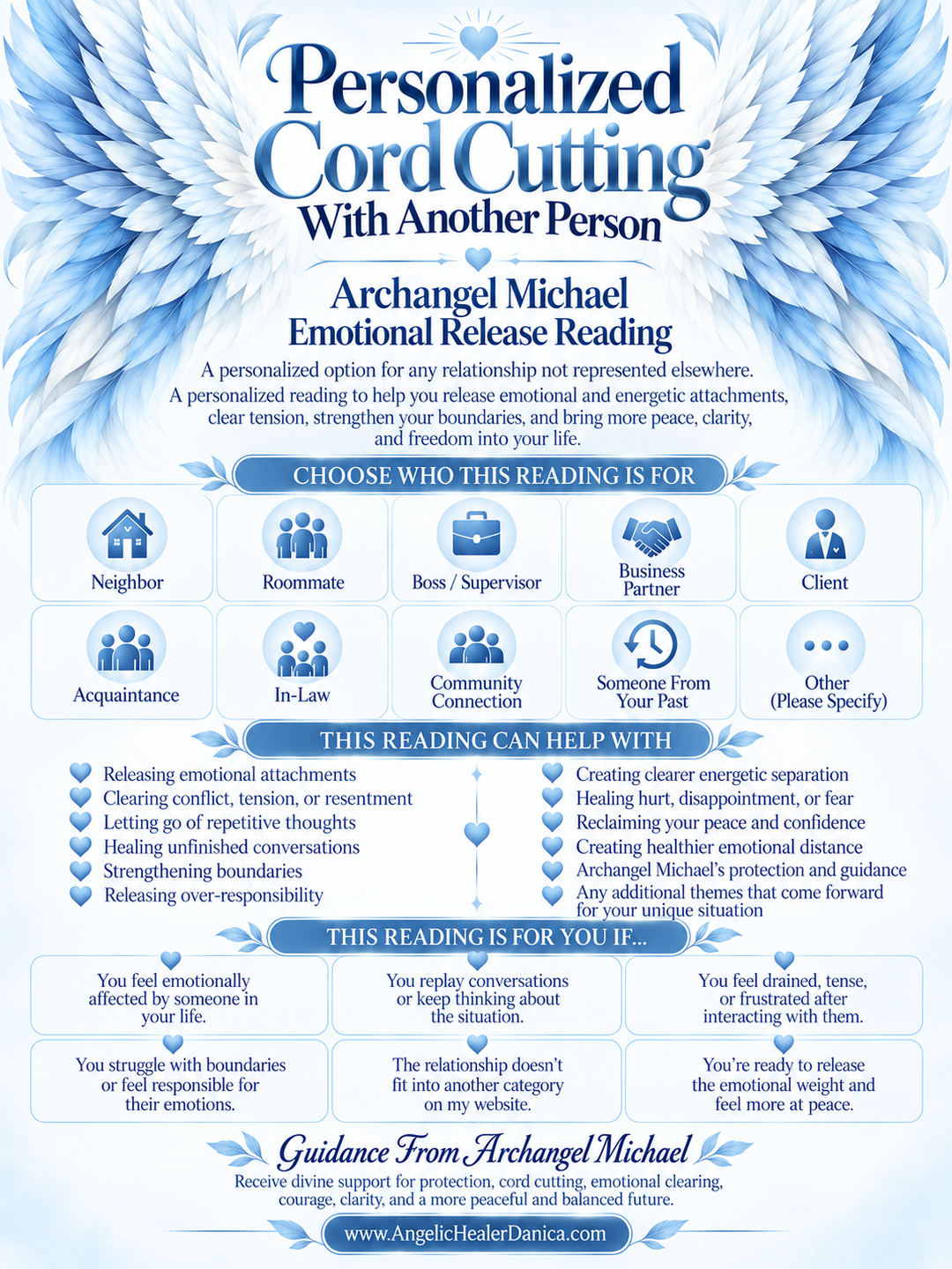 Personalized Cord Cutting With Another Person. Archangel Michael Emotional Release Reading