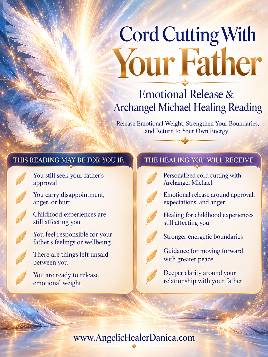 Cord Cutting With Your Father. Emotional Release & Archangel Michael Healing Reading