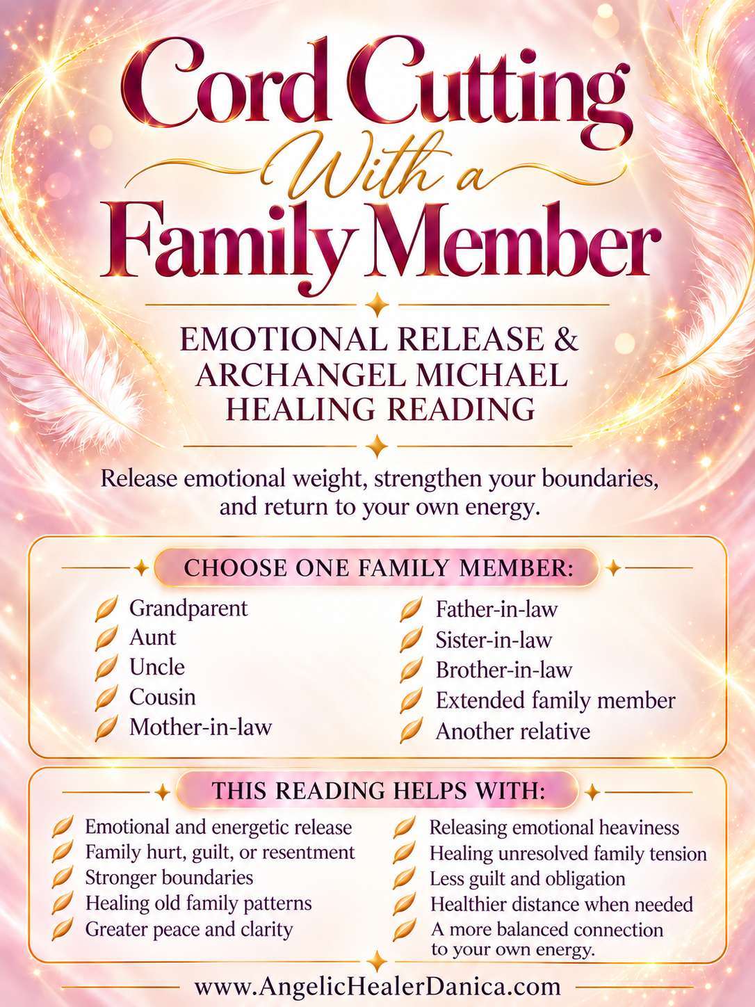 Cord Cutting With a Family Member. Emotional Release & Archangel Michael Healing Reading