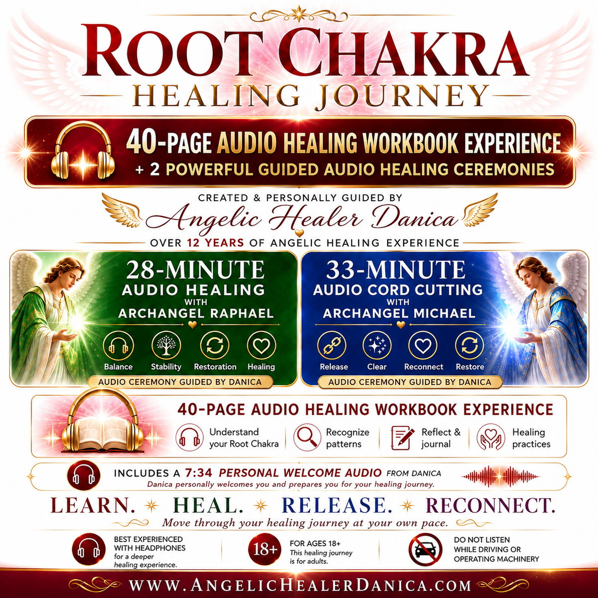 Root Chakra Healing Journey | Audio Healing Workbook + Root Chakra Clearing with Archangel Raphael & Cord Cutting with Archangel Michael