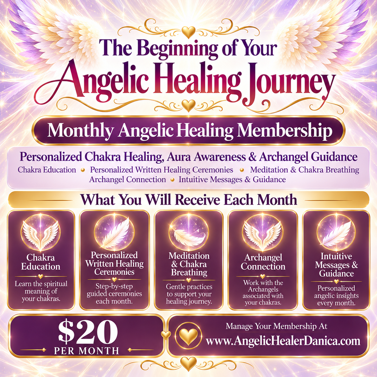 The Beginning of Your Angelic Healing Journey. Monthly Angel Healing Membership.