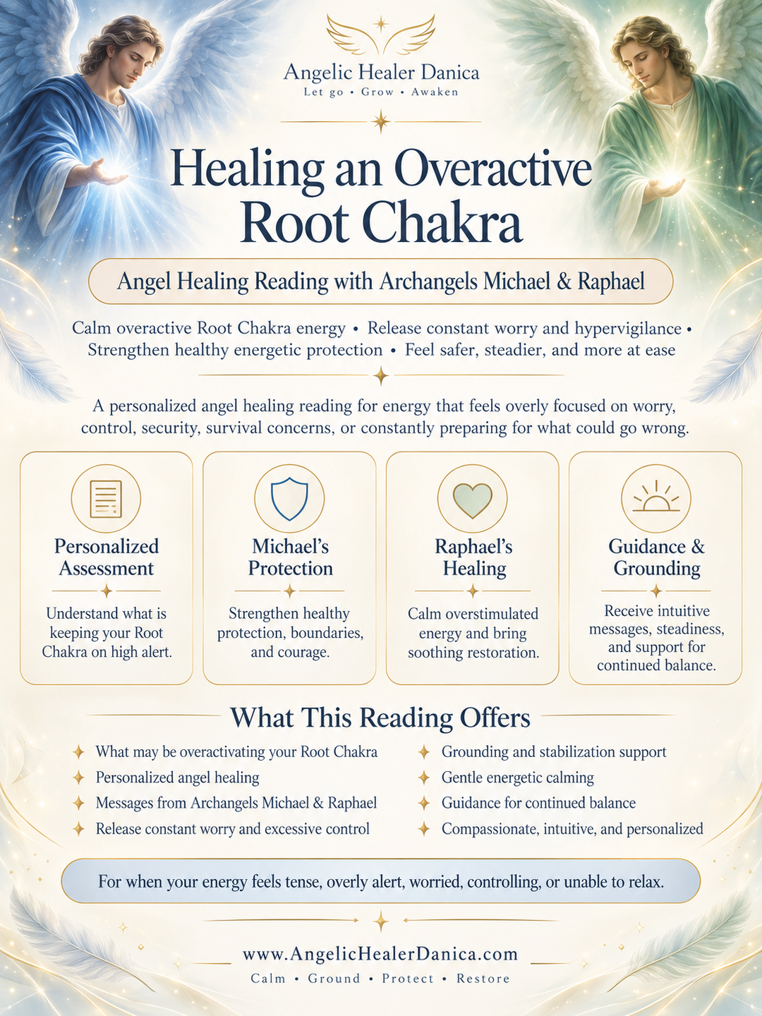 Healing an Overactive Root Chakra.  Angel Healing Reading with Archangels Michael &amp; Raphael