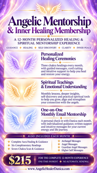 Angelic Mentorship & Inner Healing Membership. Personalized Angelic Healing Ceremonies • Emotional Understanding • Self-Discovery • Spiritual Teachings