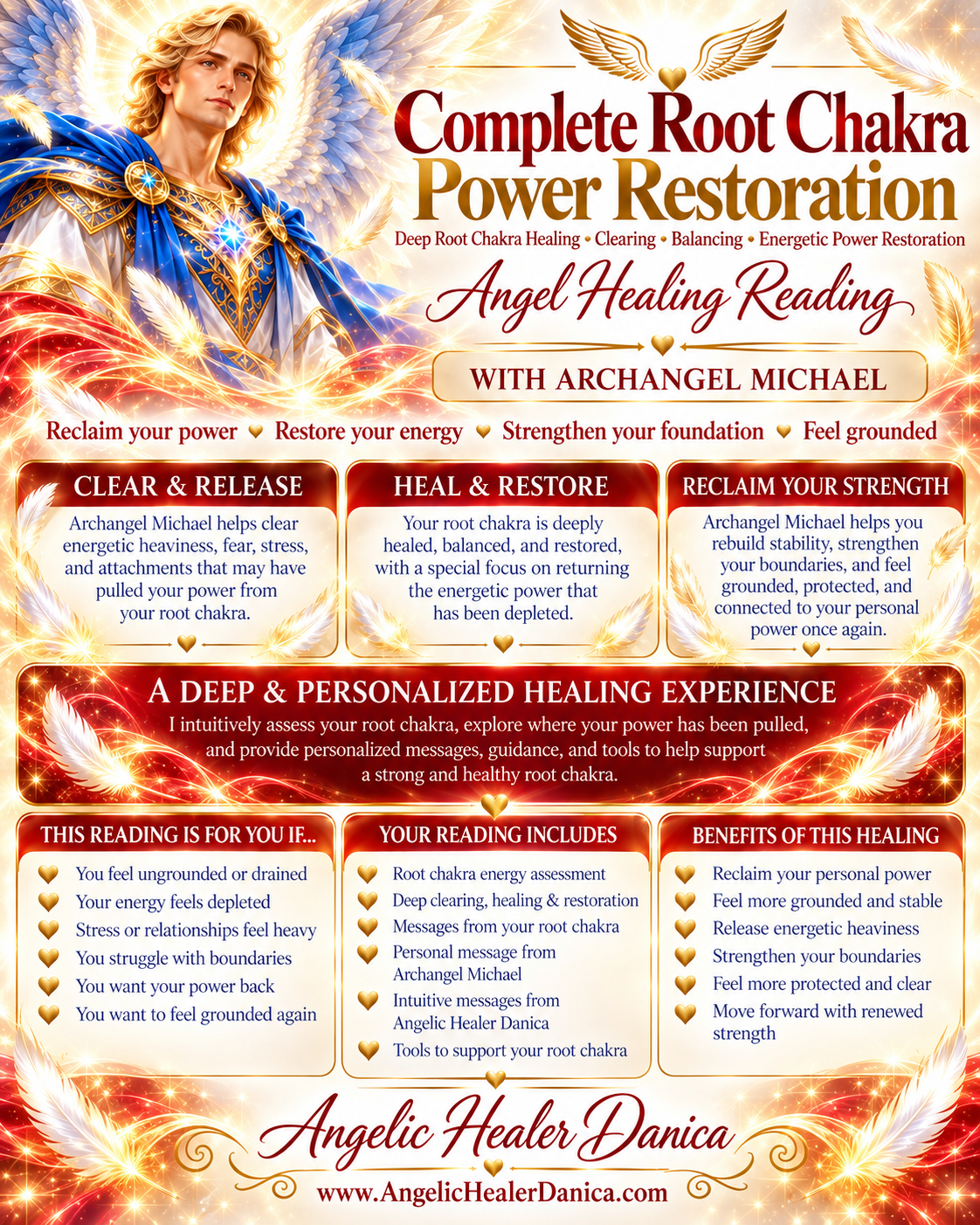 Complete Root Chakra Power Restoration. Deep Root Chakra Healing • Clearing • Balancing • Energetic Power Restoration With Archangel Michael