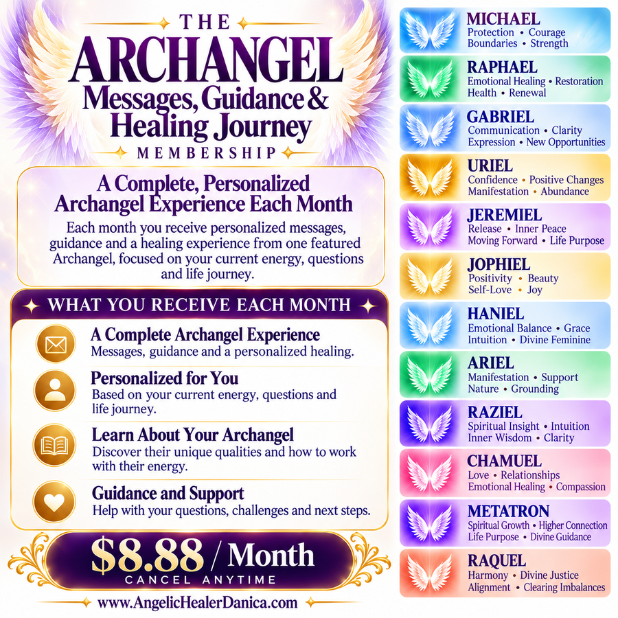 The Archangel Messages, Guidance & Healing Journey. One Featured Archangel Each Month • Personal Messages • Spiritual Guidance • Angelic Healing Ceremonies • Emotional Renewal • Spiritual Teachings
