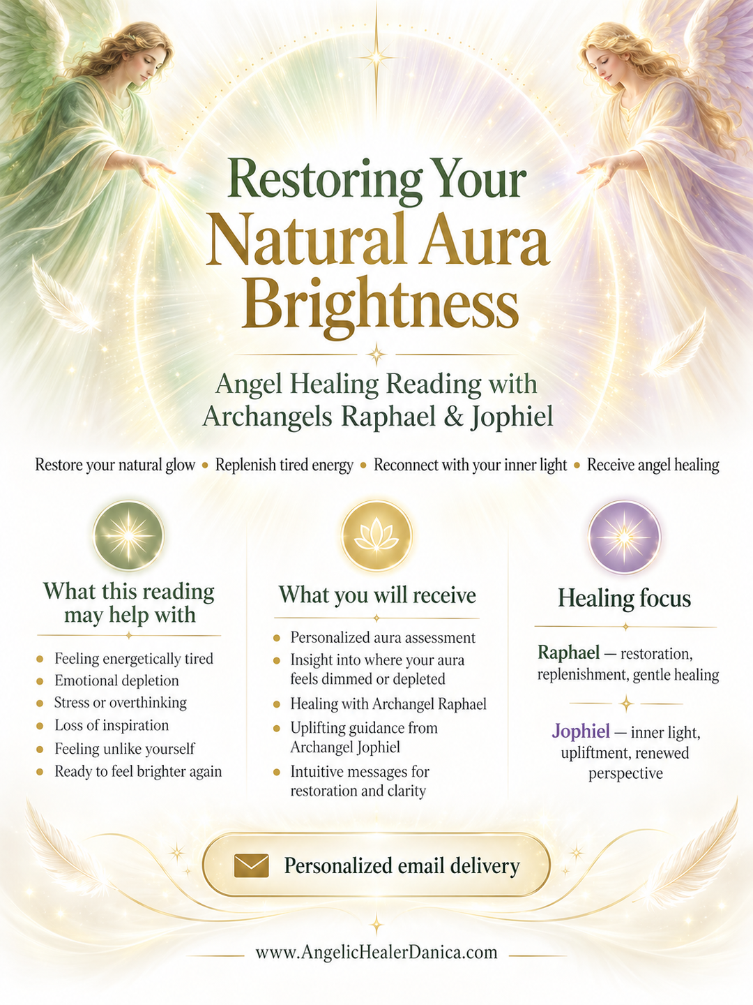 Restoring Your Natural Aura Brightness. Angel Healing Reading with Archangels Raphael &amp; Jophiel