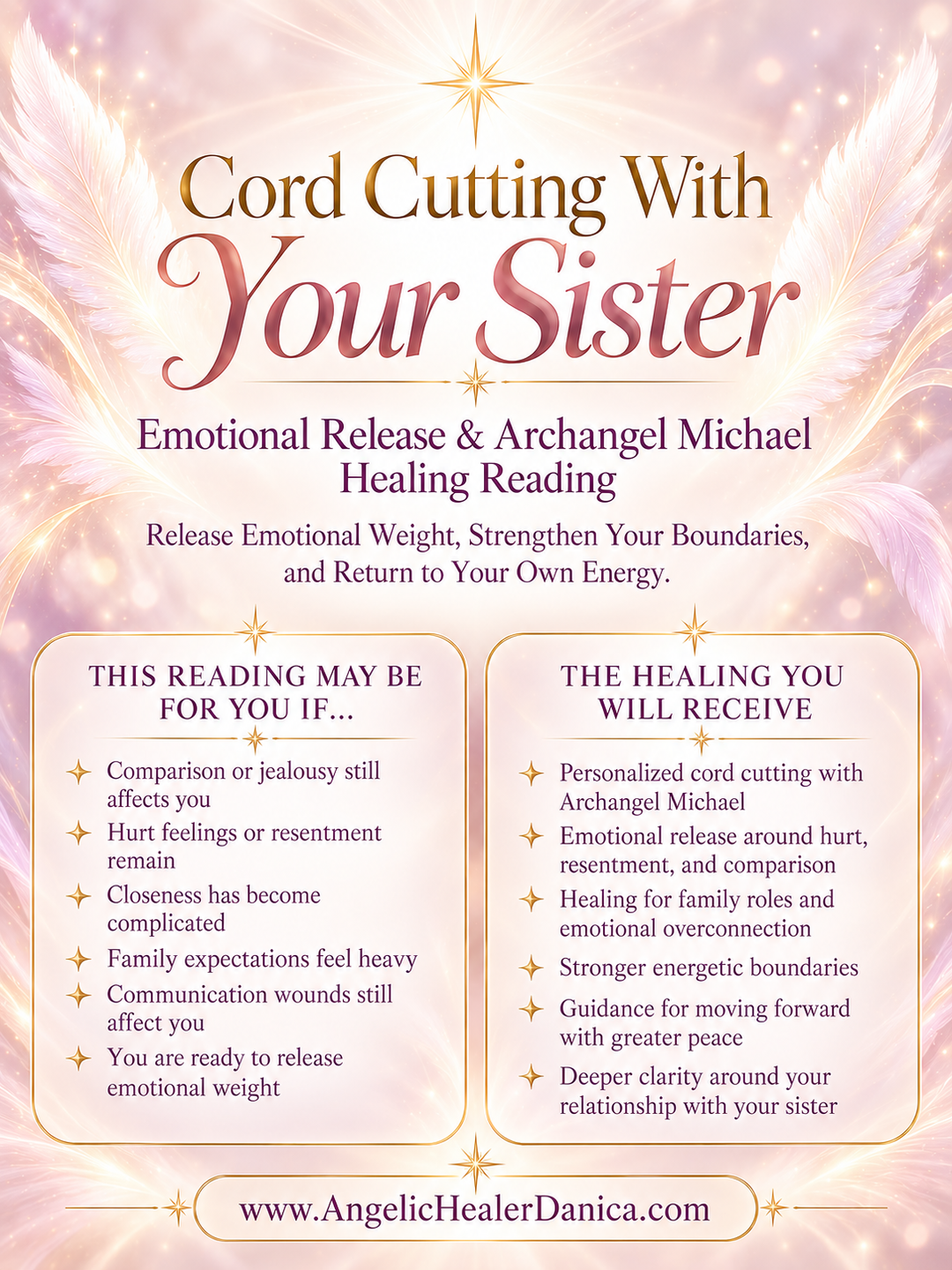 Cord Cutting With Your Sister. Emotional Release &amp; Archangel Michael Healing Reading